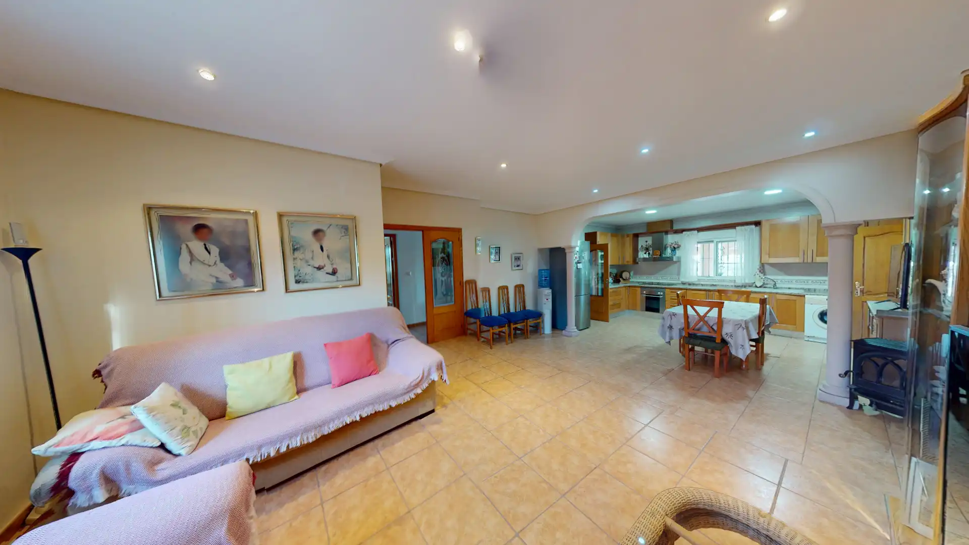 Sala d'estar de Casa o xalet en venda en Elche / Elx amb Aire condicionat, Jardí privat i Terrassa