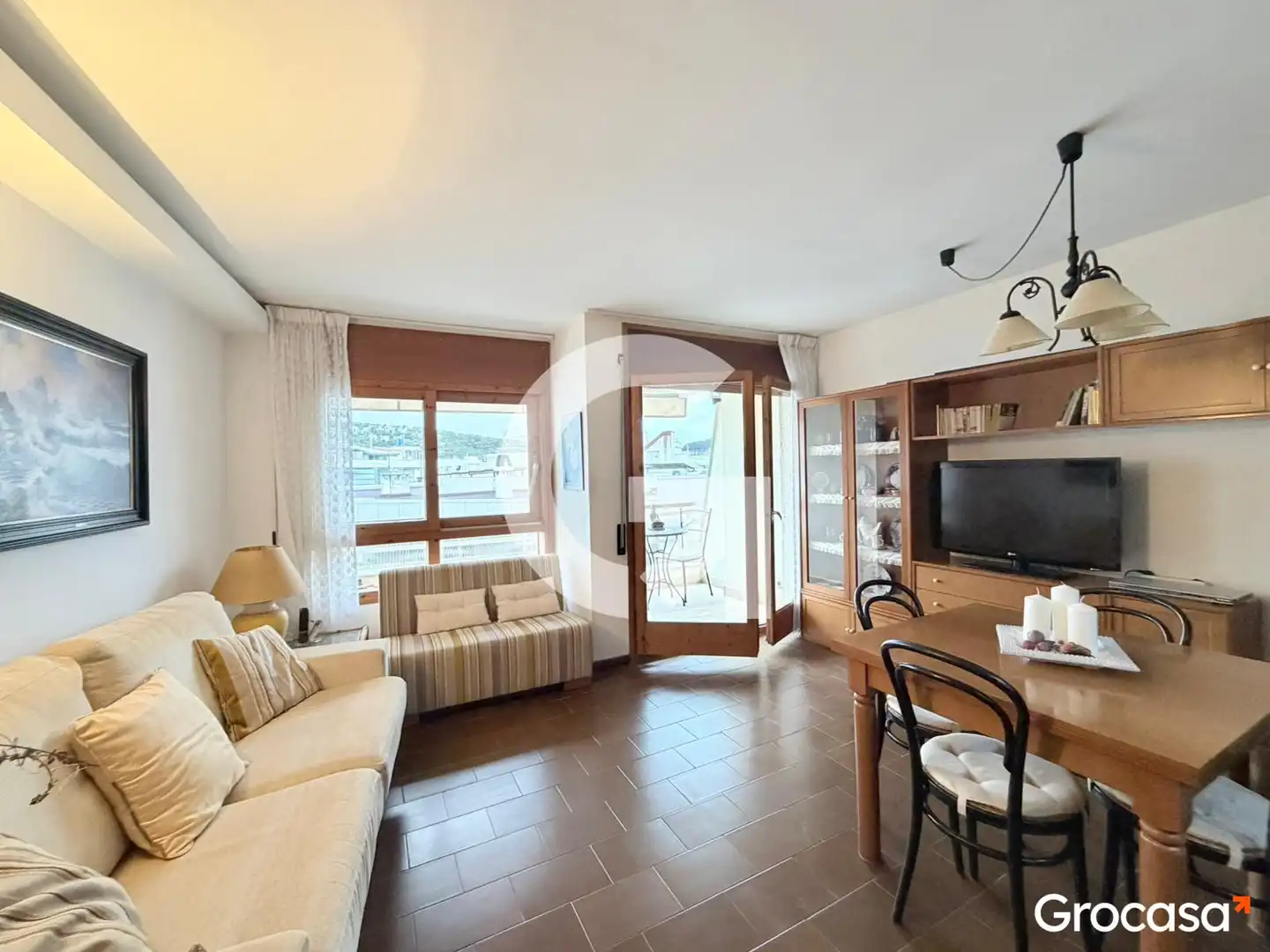 Sala d'estar de Apartament en venda en Tossa de Mar amb Aire condicionat, Terrassa i Forn