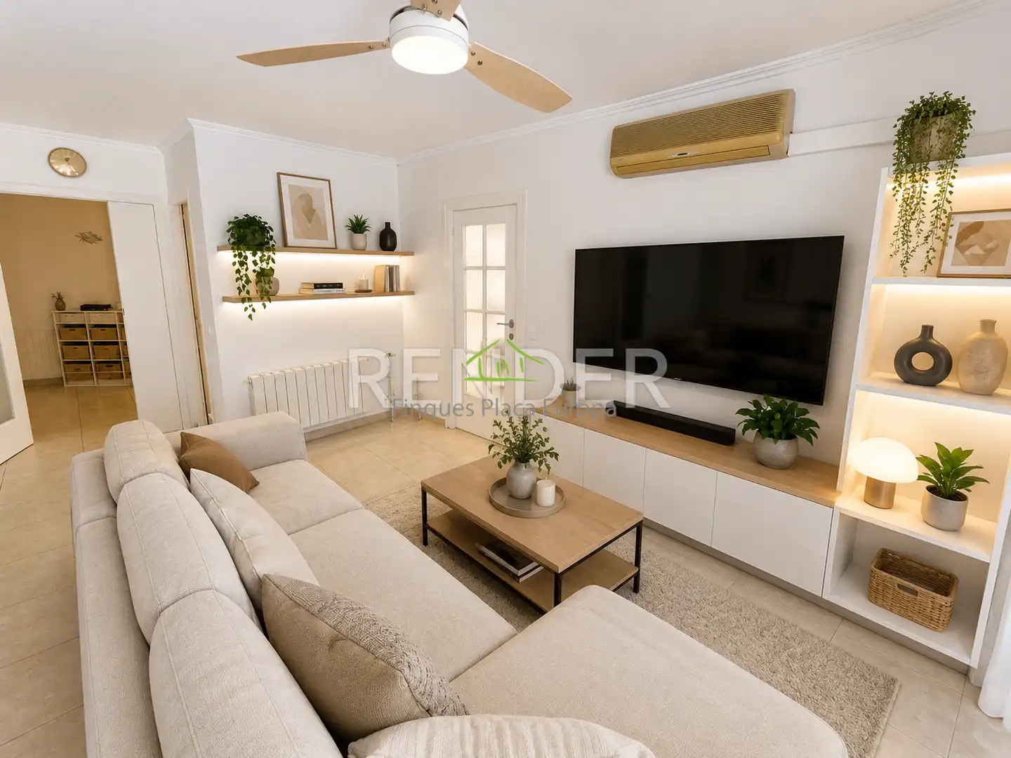 Sala de estar de Apartamento en venta en Castell d'Aro, Platja d'Aro i s'Agaró con Aire acondicionado, Calefacción y Terraza