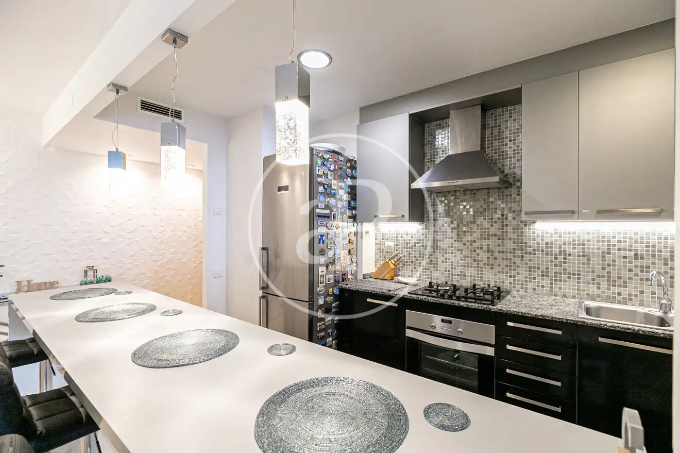 Kitchen of Flat for rent in Badalona  with Air Conditioner, Heating and Terrace