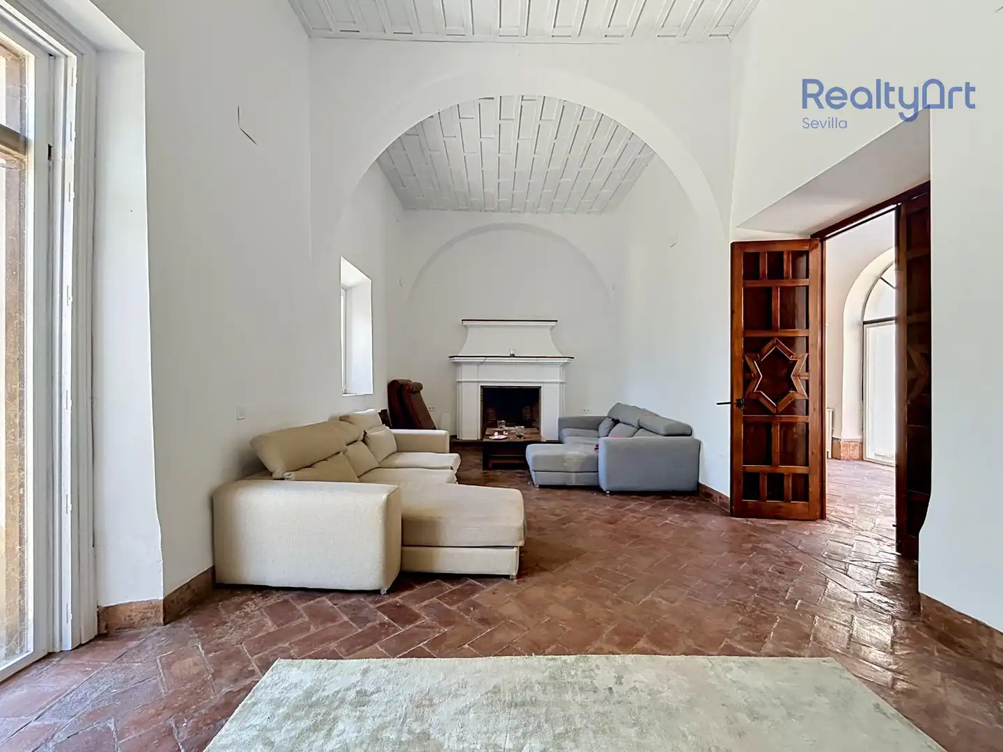 Sala de estar de Finca rústica en venta en Bollullos de la Mitación con Jardín privado y Piscina