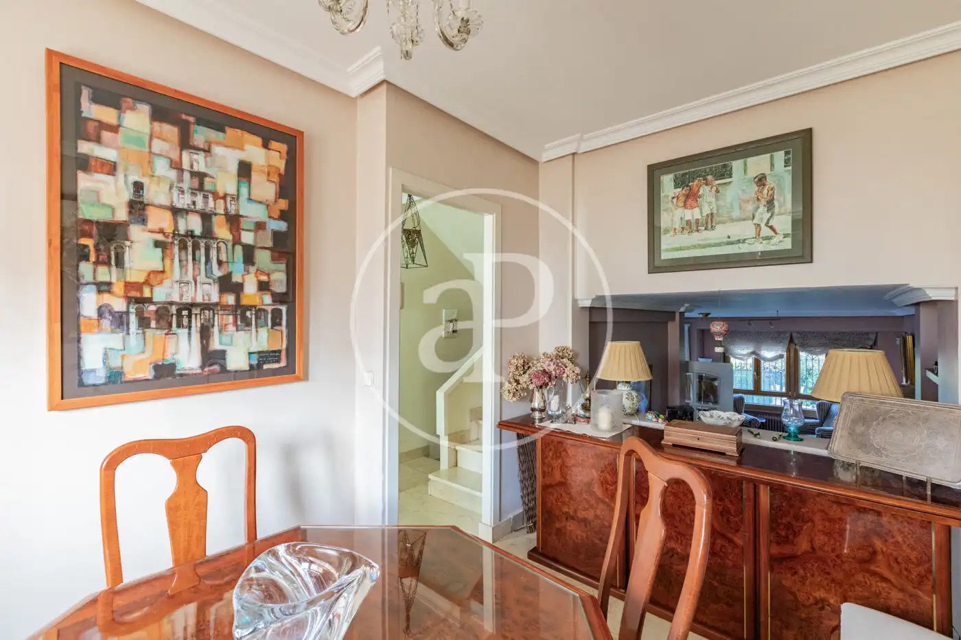 Dining room of Detached homes for sale in Madrid  with Air Conditioner, Heating and Private garden