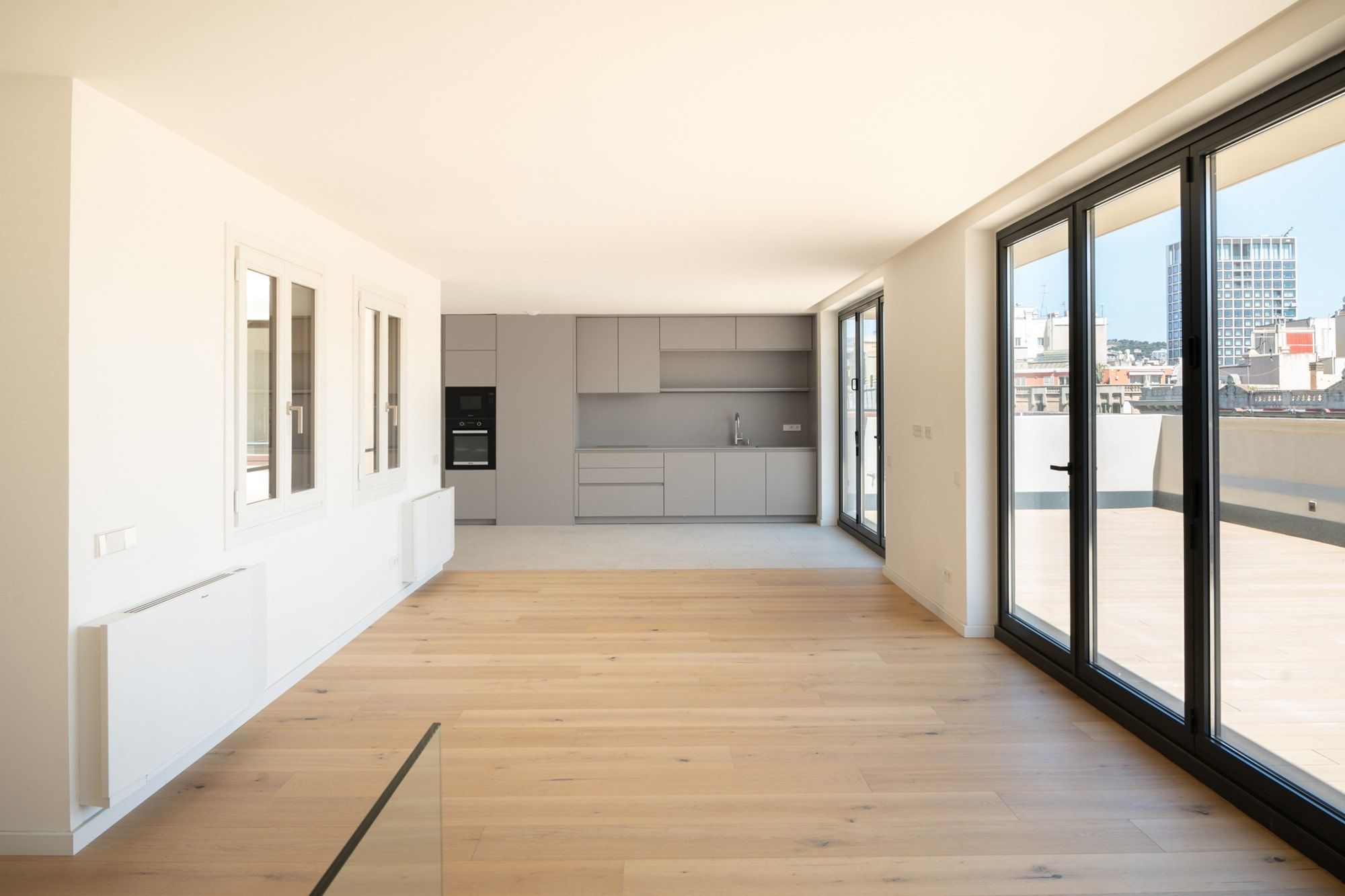 Living room of Attic for sale in  Barcelona Capital  with Air Conditioner, Heating and Terrace