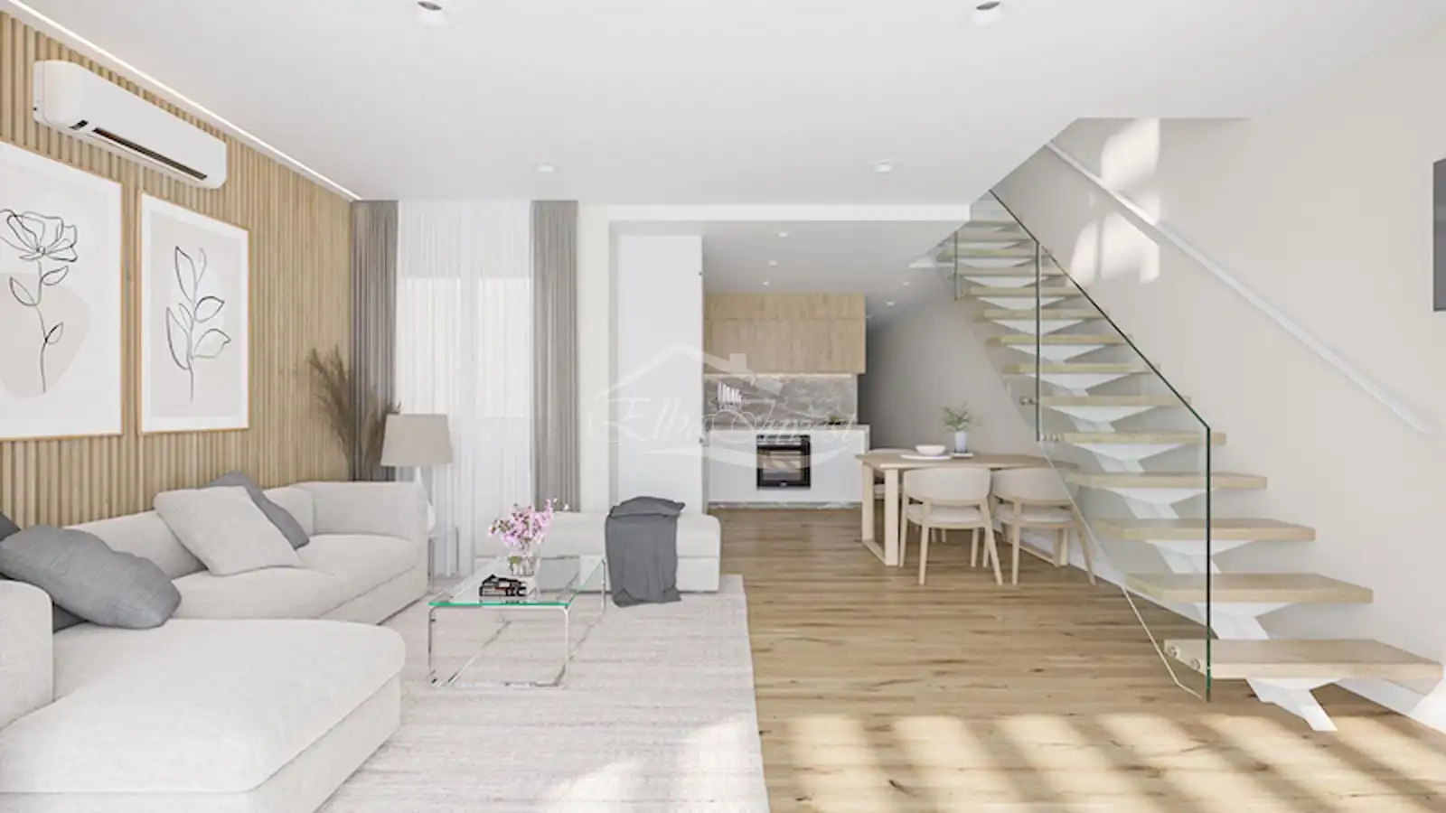 Sala d'estar de Dúplex en venda en Santiago del Teide amb Aire condicionat, Parquet i Terrassa