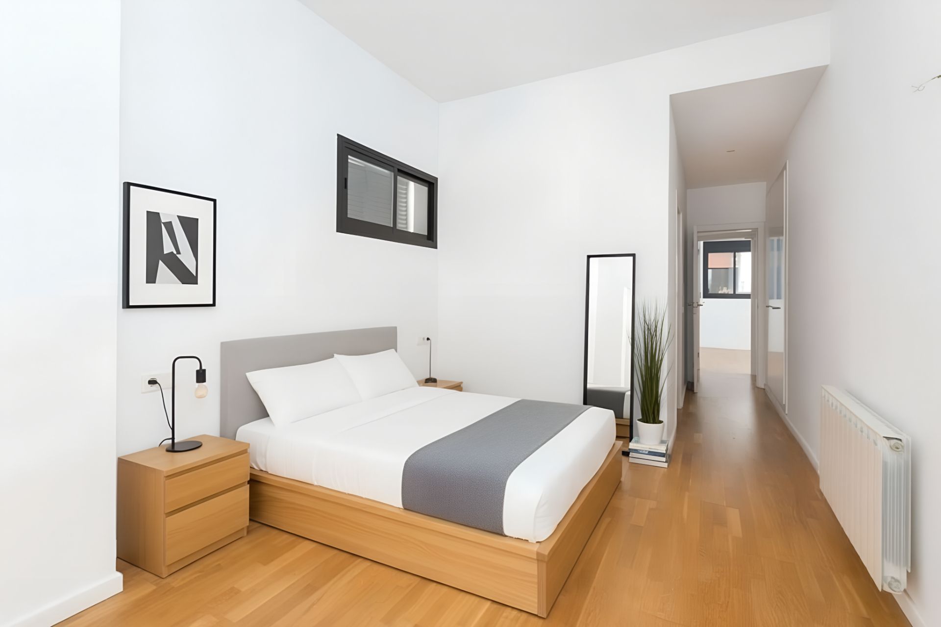 Bedroom of Flat for sale in Girona Capital  with Heating, Parquet flooring and Terrace