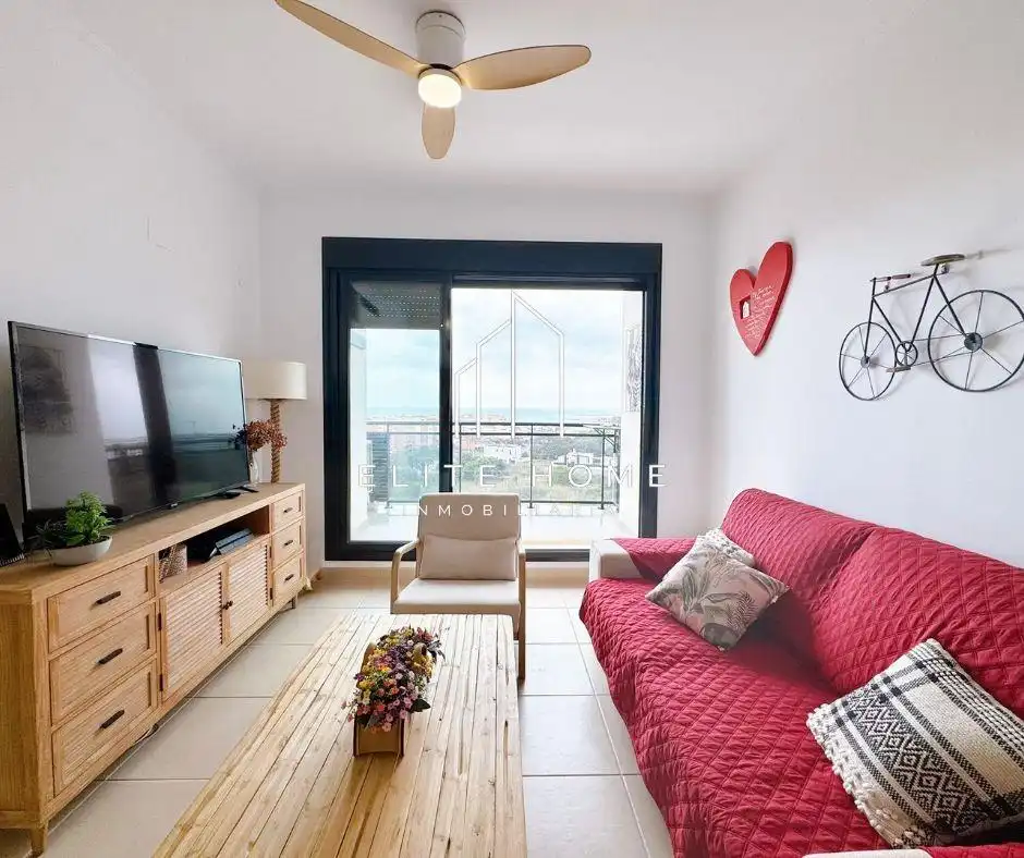 Sala de estar de Piso en venta en Moncofa con Amueblado y Piscina comunitaria