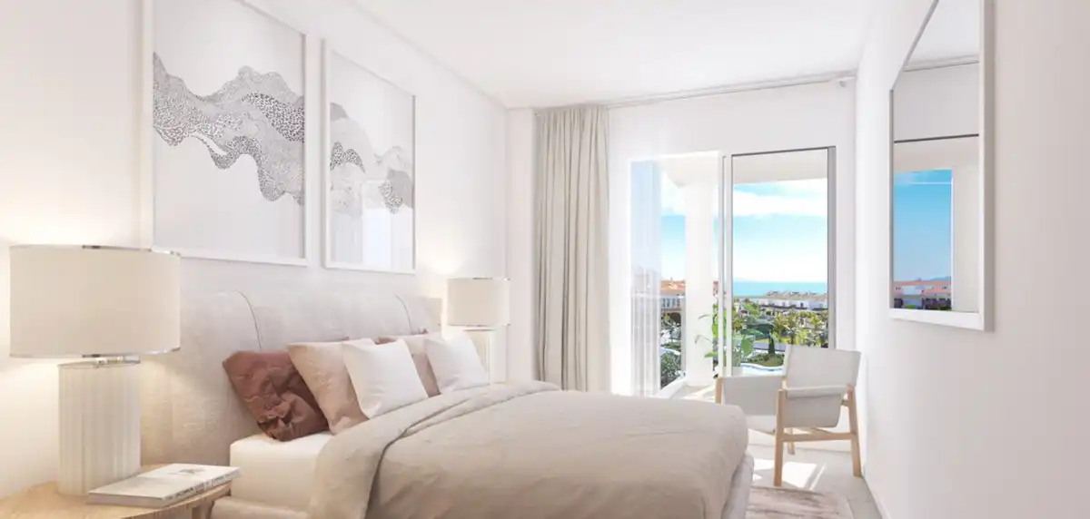 Habitación de Planta baja en venta en Manilva con Aire acondicionado, Terraza y Piscina comunitaria