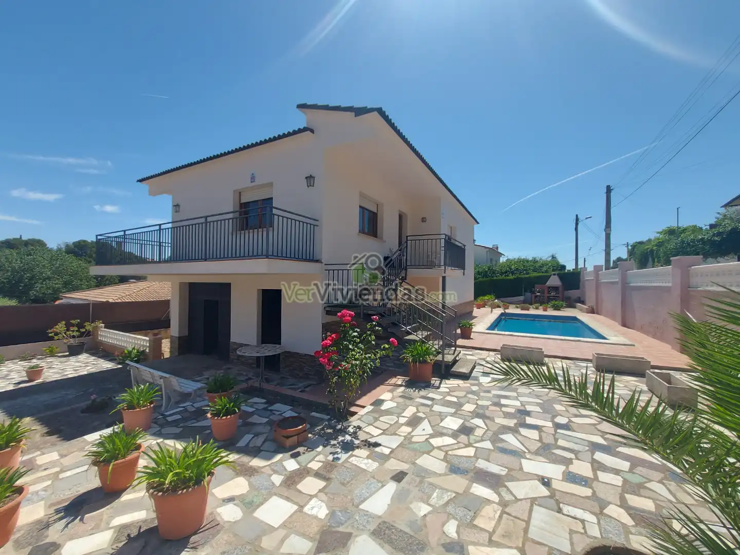 Vista exterior de Casa o xalet en venda en Piera amb Jardí privat, Terrassa i Piscina