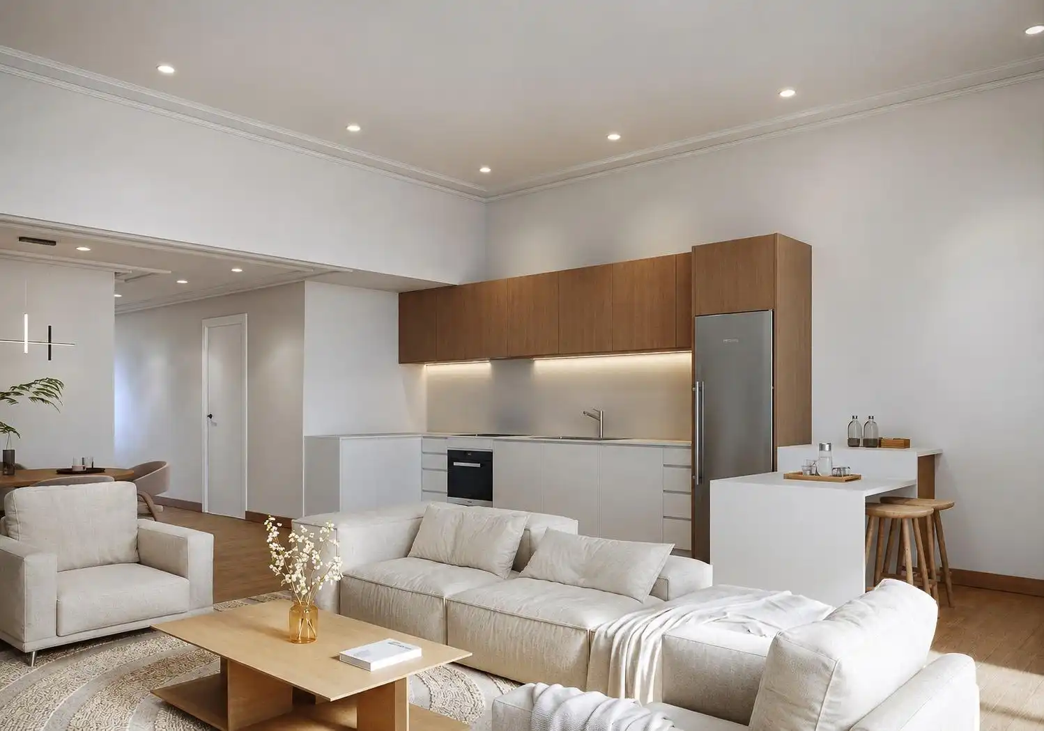 Living room of Apartments for sale in Barcelona  with Air Conditioner, Terrace and Balcony