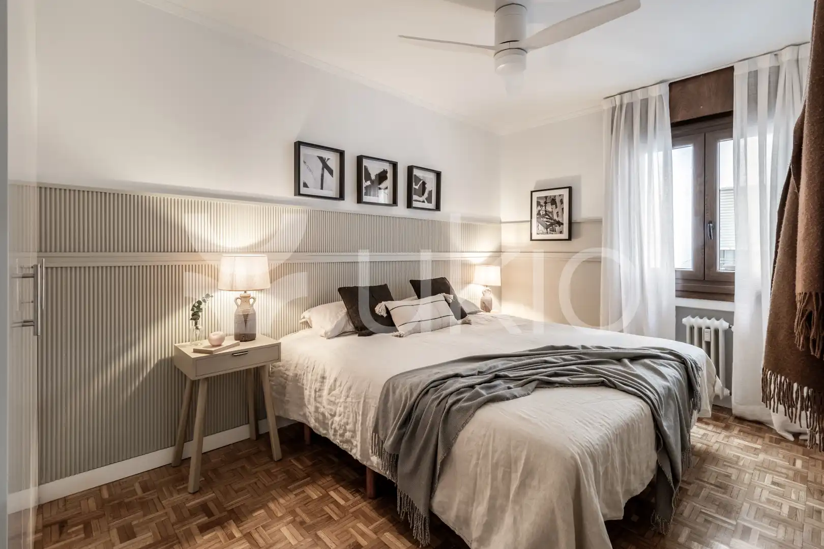 Schlafzimmer von Wohnungen zur Miete in Madrid mit Klimaanlage, Heizung und Möbliert