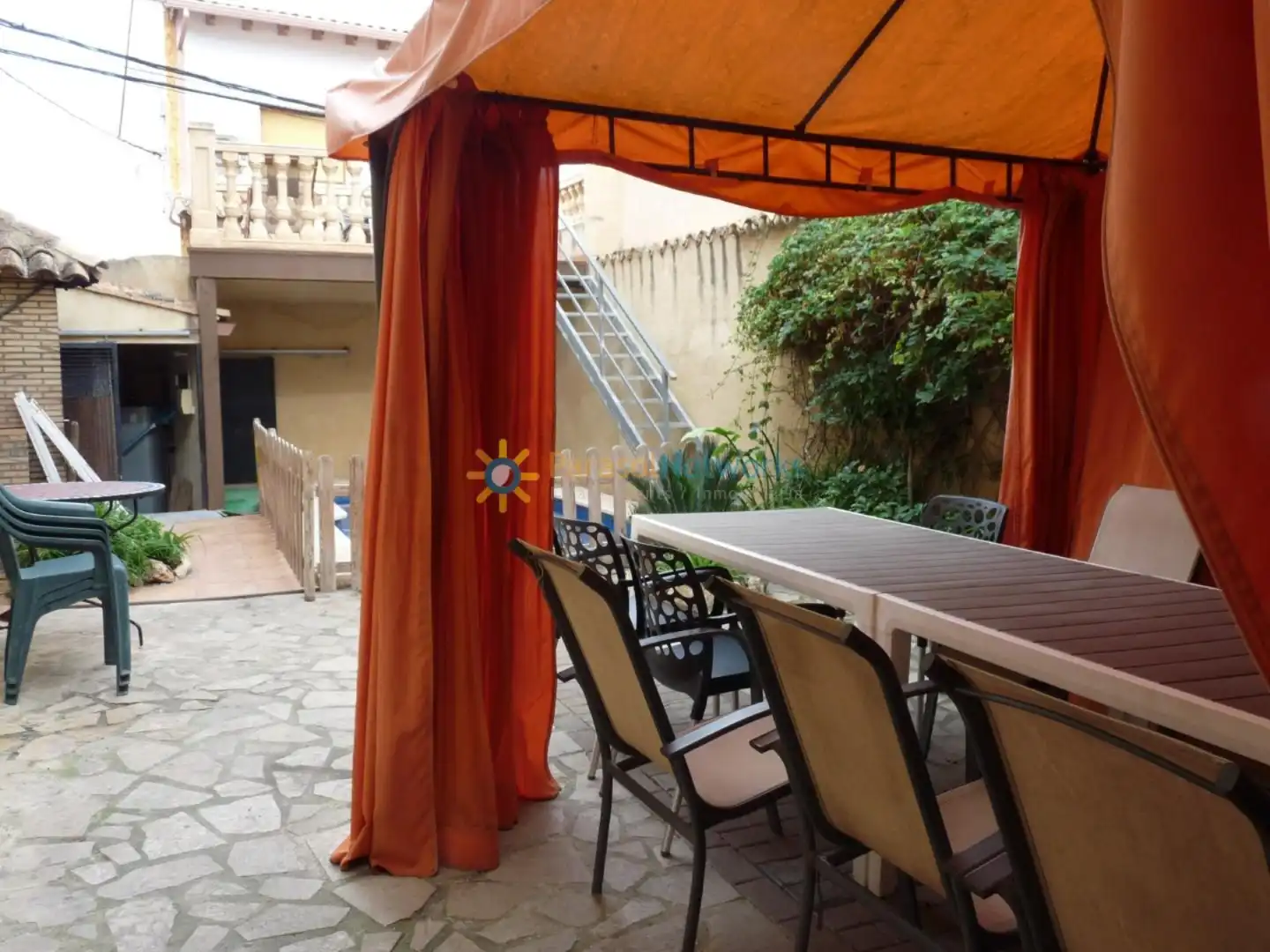 Terrassa de Finca rústica en venda en El Palomar amb Aire condicionat, Calefacció i Jardí privat