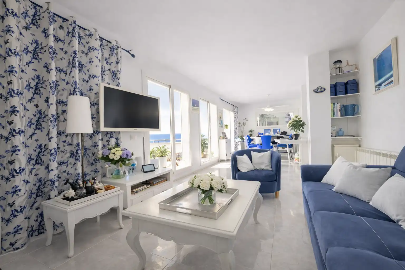 Wohnzimmer von Maisonette zum Verkauf in Roses mit Klimaanlage, Heizung und Privatgarten