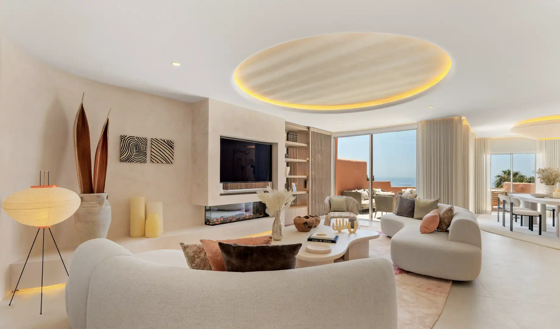 Sala de estar de Ático en venta en Marbella con Aire acondicionado, Calefacción y Terraza