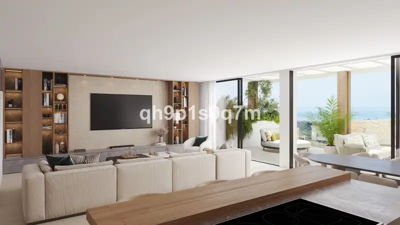 Sala d'estar de Pis en venda en Estepona amb Aire condicionat, Terrassa i Moblat