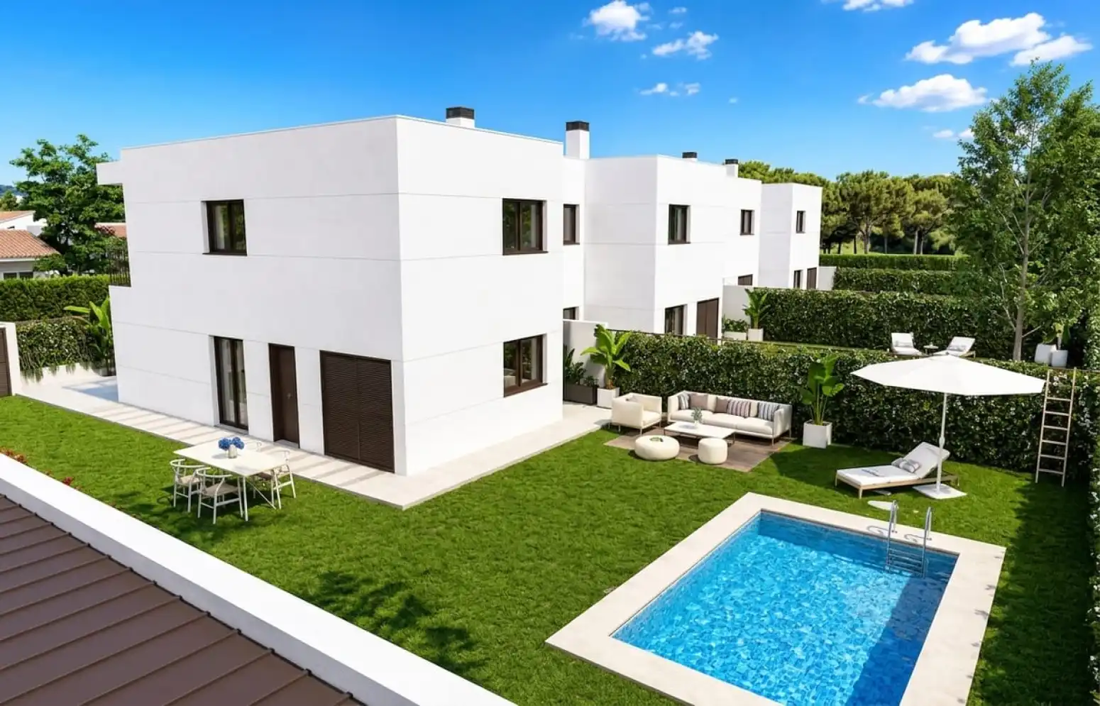 Vista exterior de Casa adosada en venta en Calafell con Jardín privado, Parquet y Terraza
