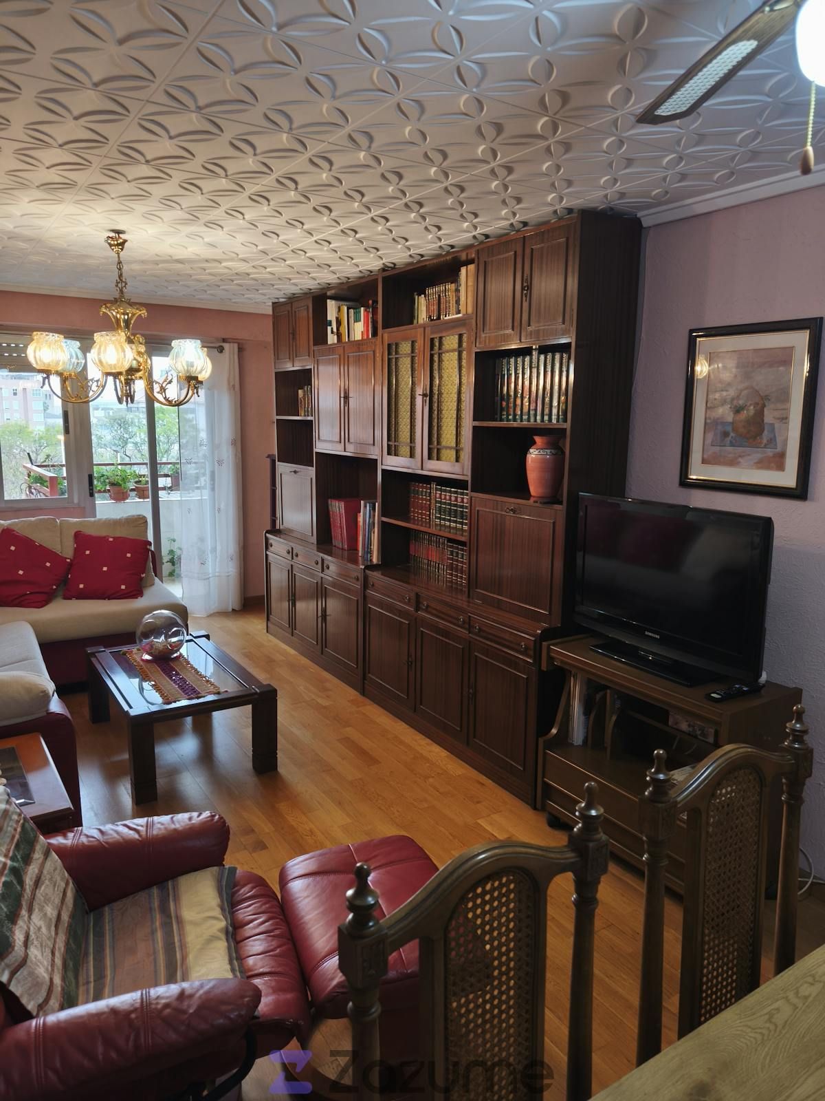 Living room of Flat for rent in  Valencia Capital  with Heating, Terrace and Furnished