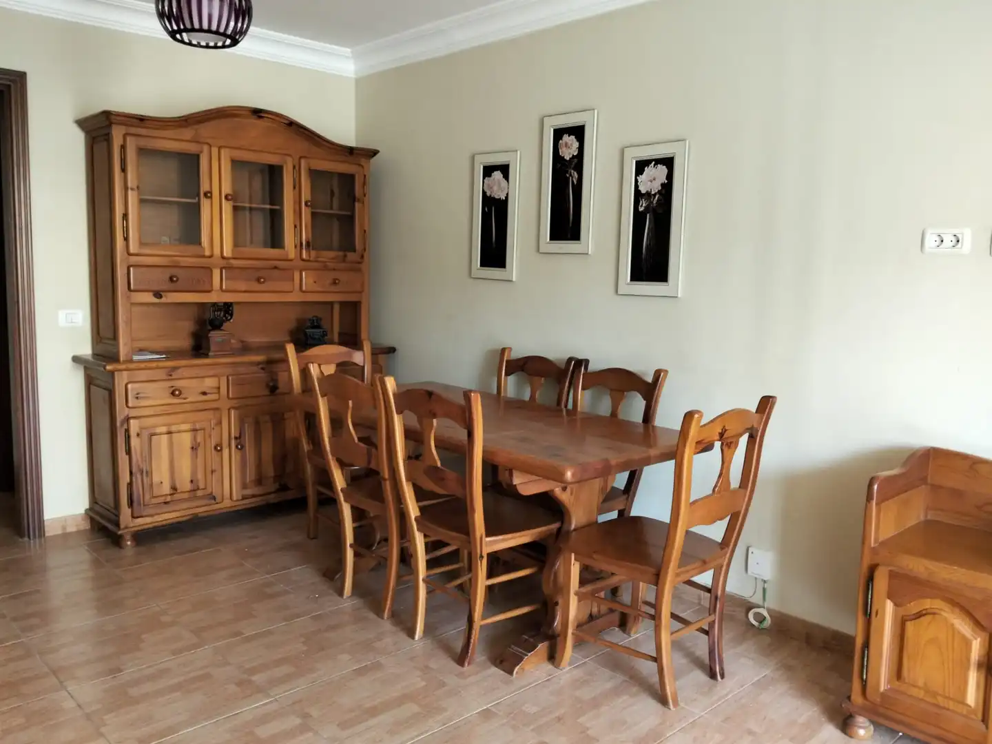 Esszimmer von Erdgeschoss zur Miete in Arona mit Terrasse, Möbliert und Ofen