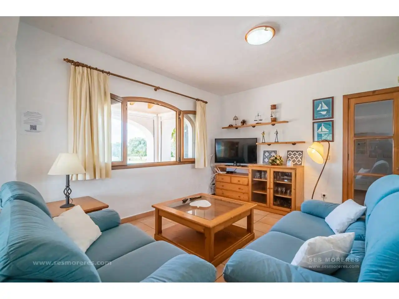 Sala de estar de Finca rústica en venta en Ferreries con Aire acondicionado, Jardín privado y Terraza