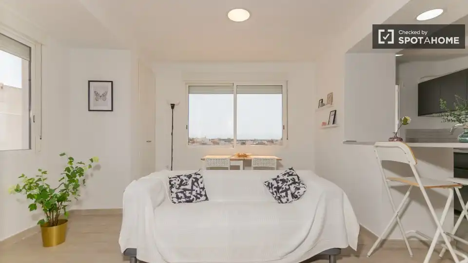 Living room of Flat for rent in Puçol  with Air Conditioner, Heating and Furnished