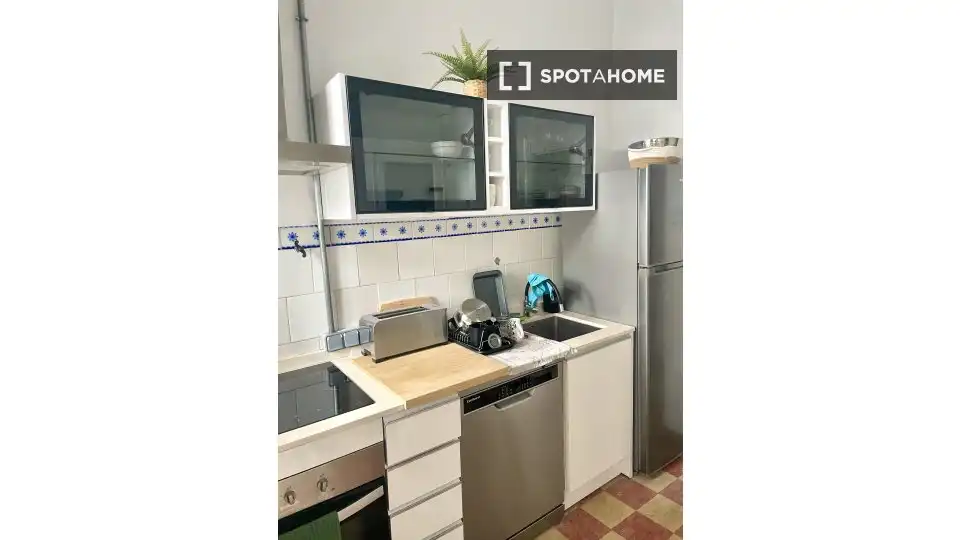 Kitchen of Flat for share in  Palma de Mallorca  with Air Conditioner, Heating and Furnished