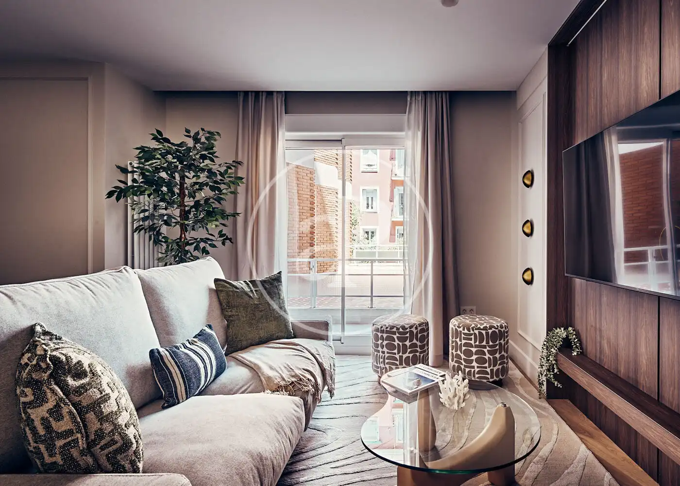Wohnzimmer von Wohnung zum Verkauf in Madrid mit Klimaanlage, Heizung und Terrasse