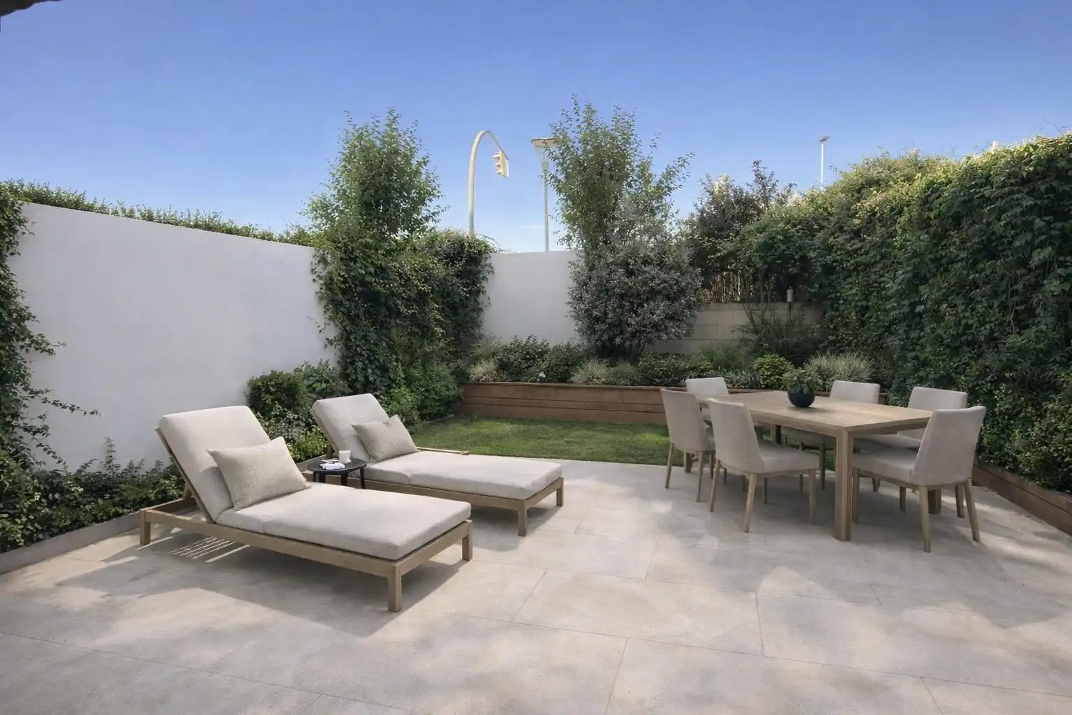 Terrasse von Einfamilien-Reihenhaus zum Verkauf in Loiu mit Heizung, Privatgarten und Terrasse