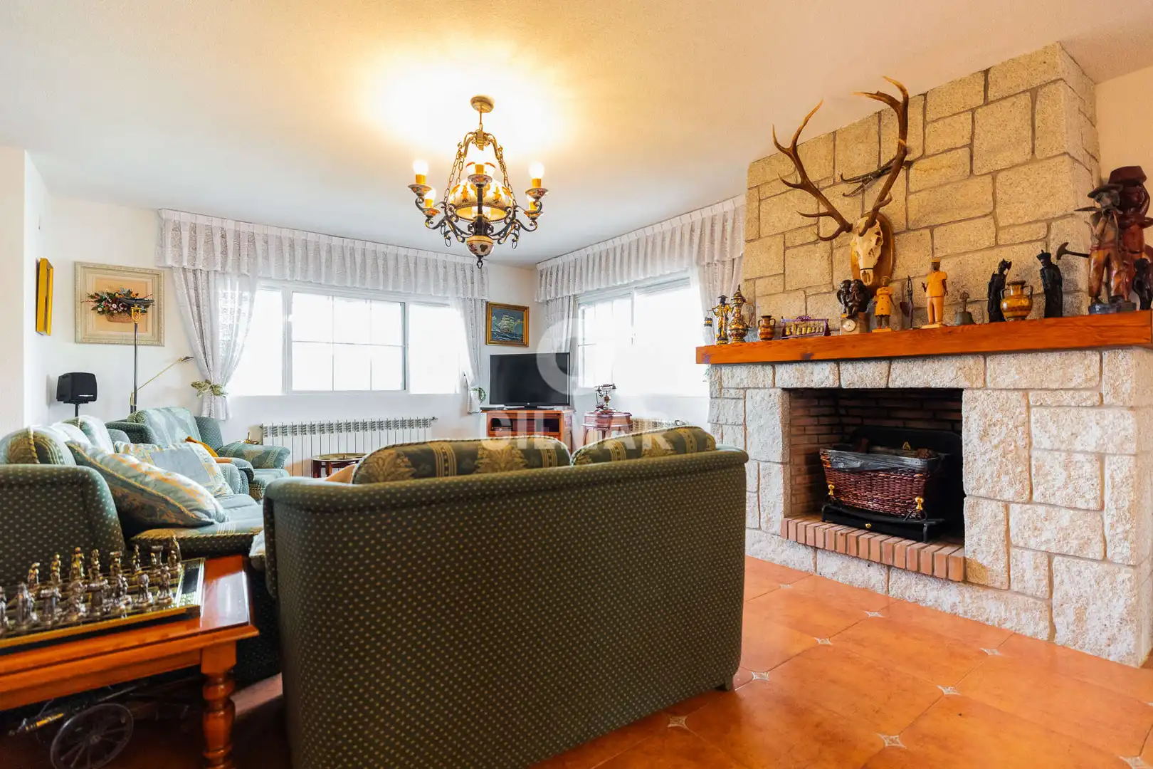 Living room of Houses for sale in Colmenarejo  with Heating, Private garden and Swimming Pool
