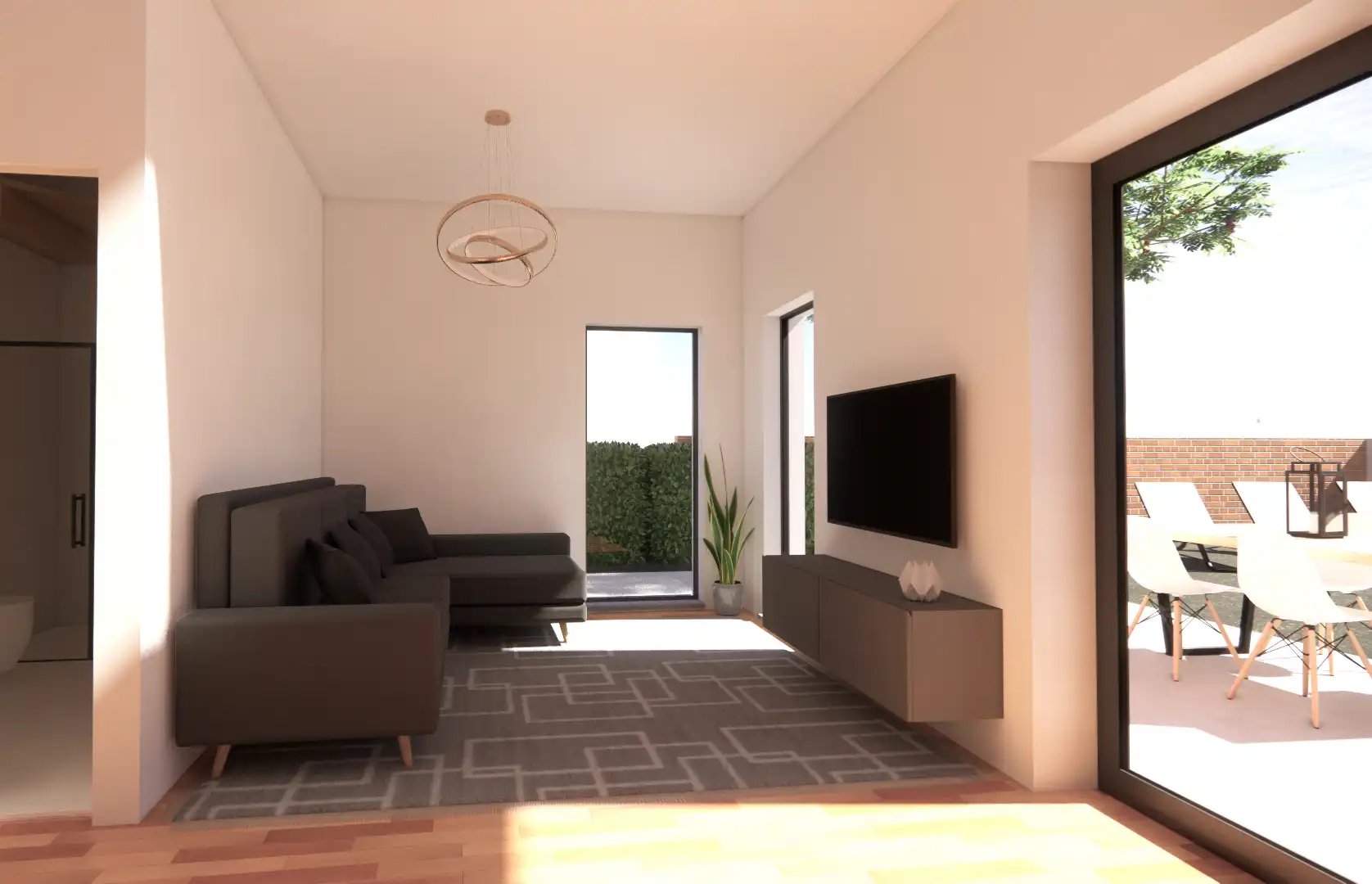 Sala de estar de Casa adosada en venta en Guissona con Aire acondicionado, Calefacción y Jardín privado