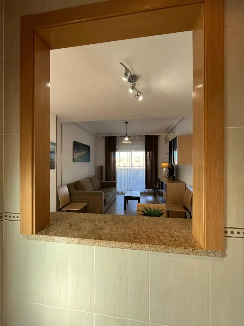 Sala de estar de Apartamento de alquiler en Oropesa del Mar / Orpesa con Aire acondicionado, Terraza y Amueblado