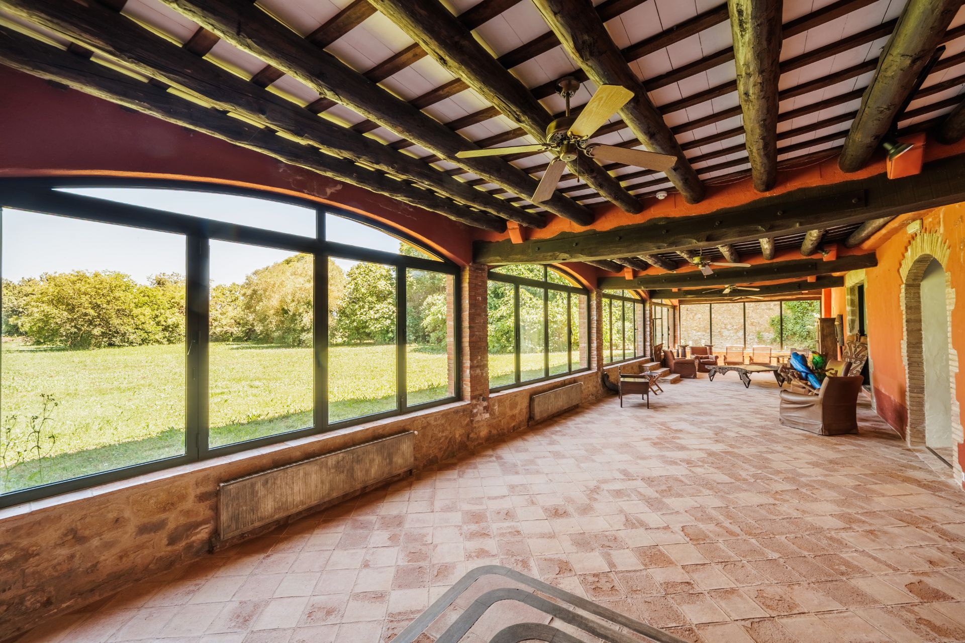 Terrassa de Finca rústica en venda en Parlavà amb Aire condicionat, Jardí privat i Terrassa