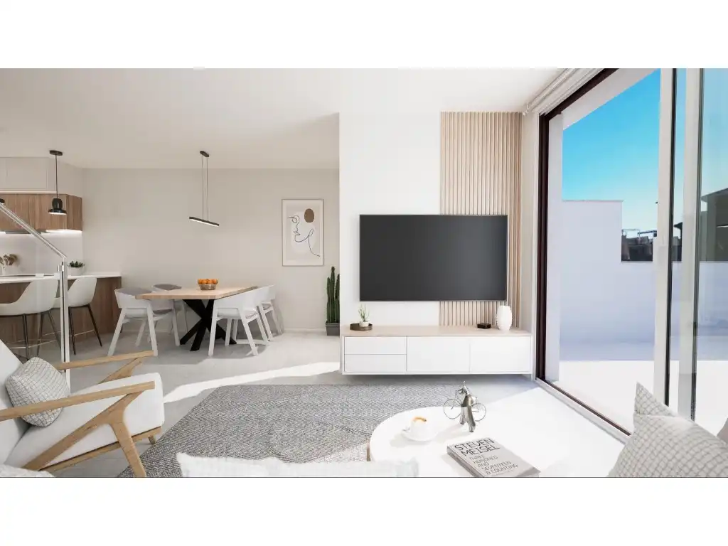 Sala de estar de Casa o chalet en venta en Pilar de la Horadada con Aire acondicionado, Jardín privado y Piscina
