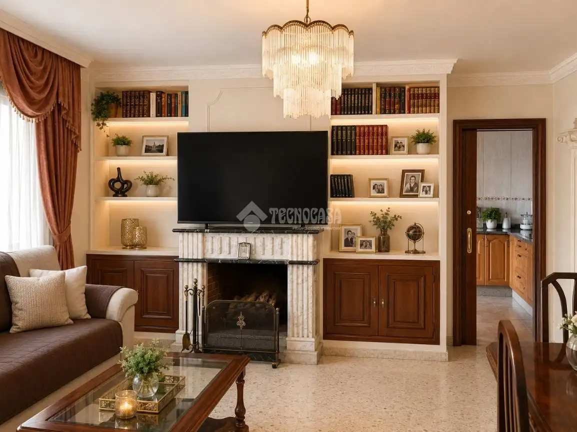 Sala de estar de Casa adosada en venta en Sevilla con Aire acondicionado, Terraza y Balcón