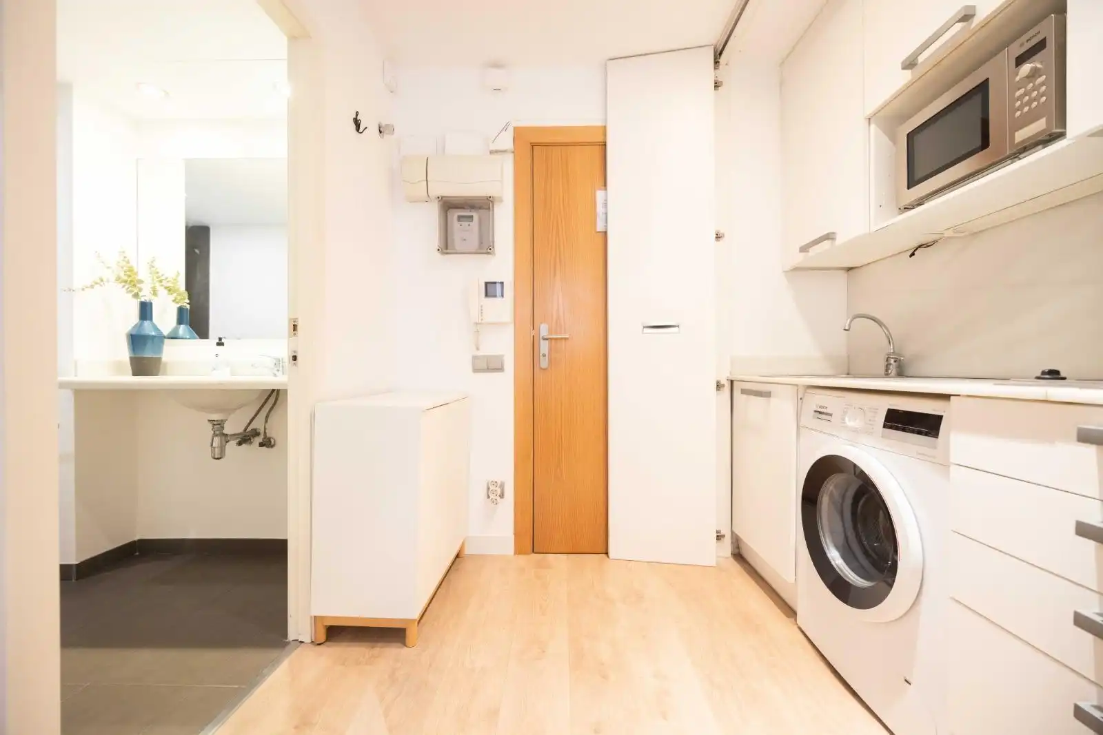 Cocina de Piso de alquiler en Barcelona con Aire acondicionado, Calefacción y Parquet