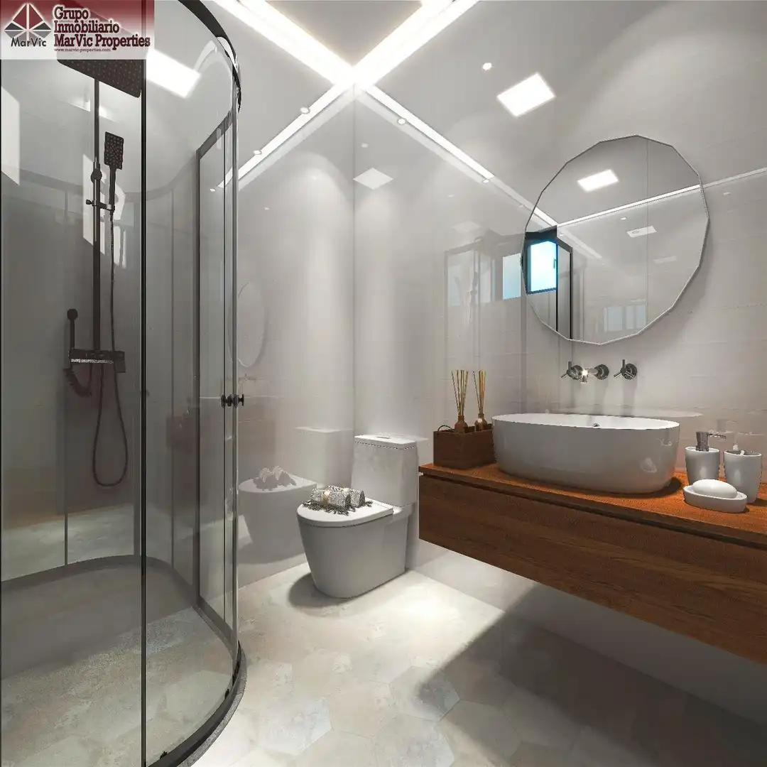 Baño de Apartamento en venta en Villajoyosa / La Vila Joiosa con Aire acondicionado, Terraza y Amueblado
