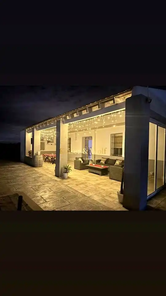 Terraza de Finca rústica en venta en Elche / Elx con Aire acondicionado y Jardín privado