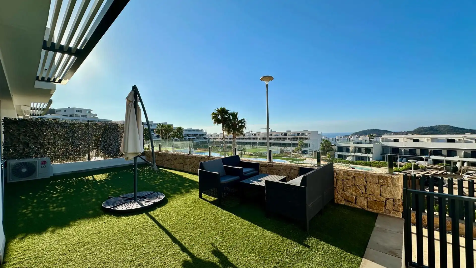 Terraza de Apartamento de alquiler en Finestrat con Aire acondicionado, Calefacción y Terraza