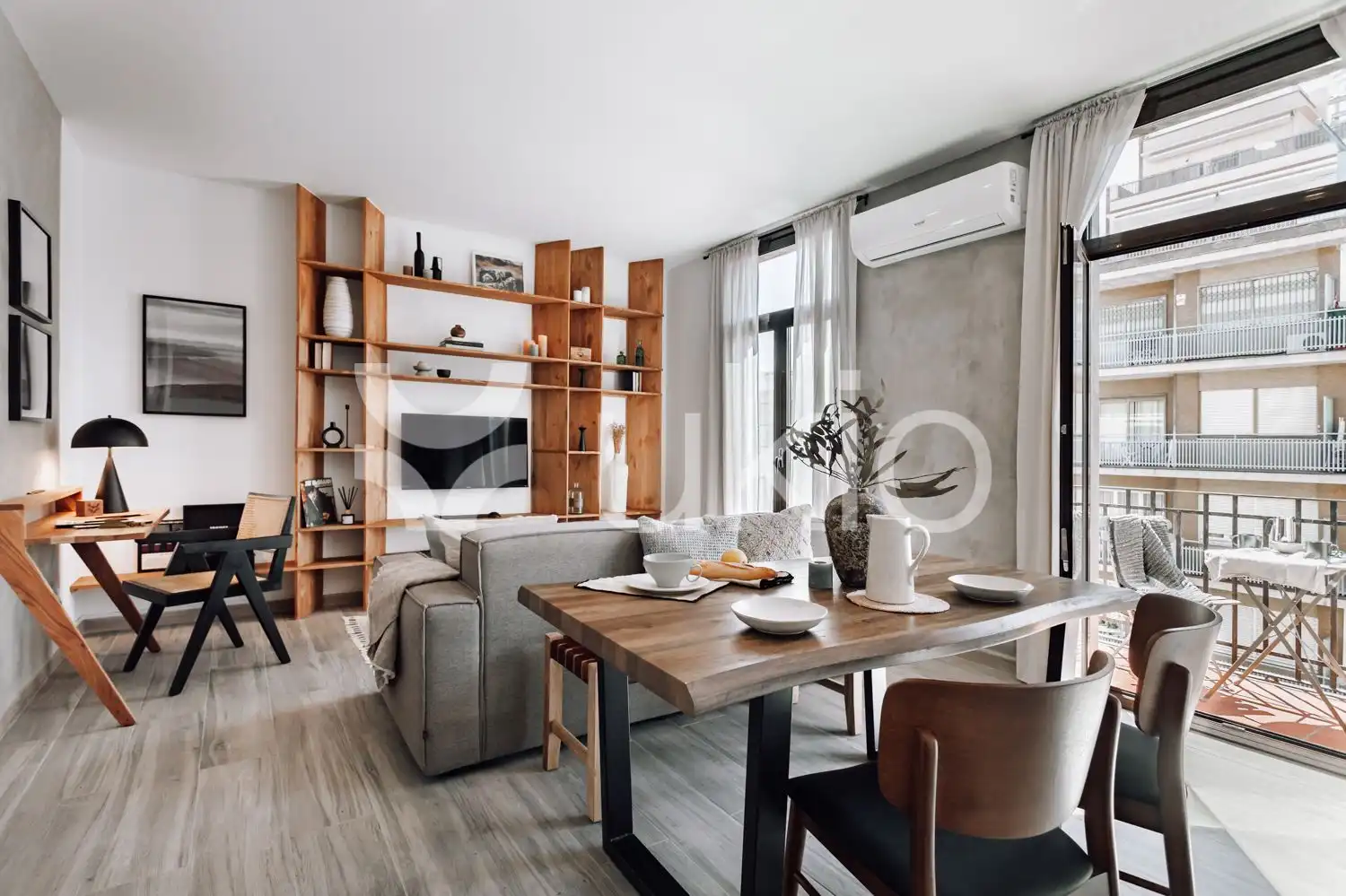 Sala d'estar de Apartament de lloguer en Barcelona amb Aire condicionat, Moblat i Forn