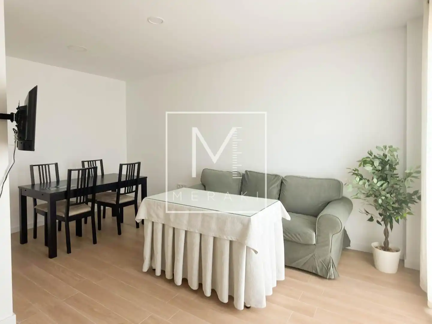 Sala de estar de Estudio de alquiler en Albacete con Calefacción, Amueblado y Balcón
