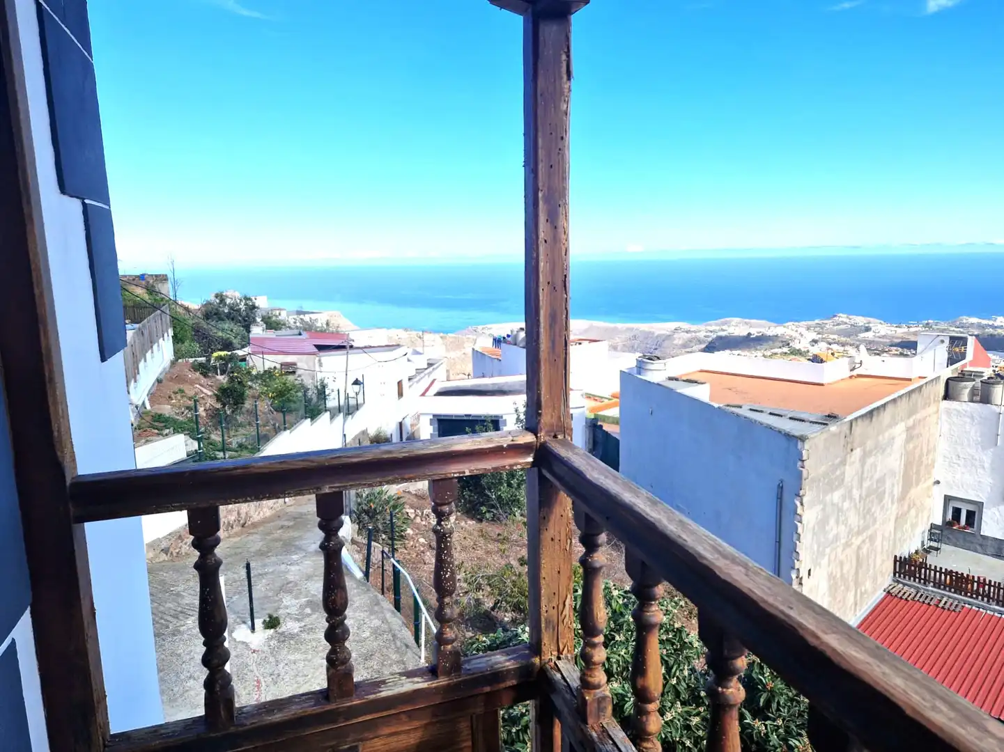Vista exterior de Casa adosada en venda en Firgas amb Jardí privat, Terrassa i Balcó