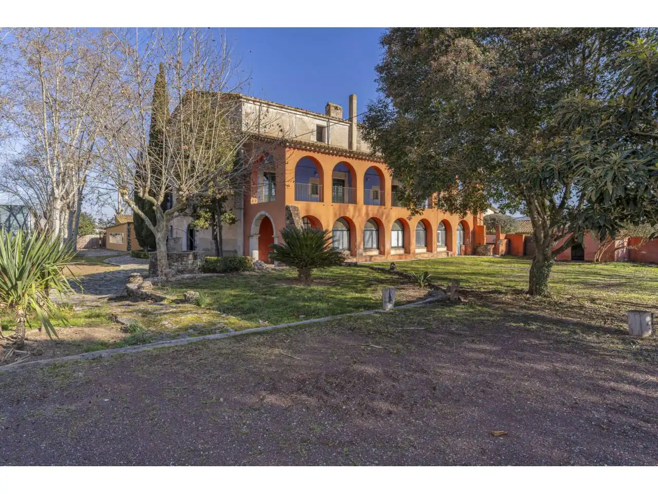Vista exterior de Finca rústica en venta en Riudellots de la Selva con Calefacción, Jardín privado y Terraza