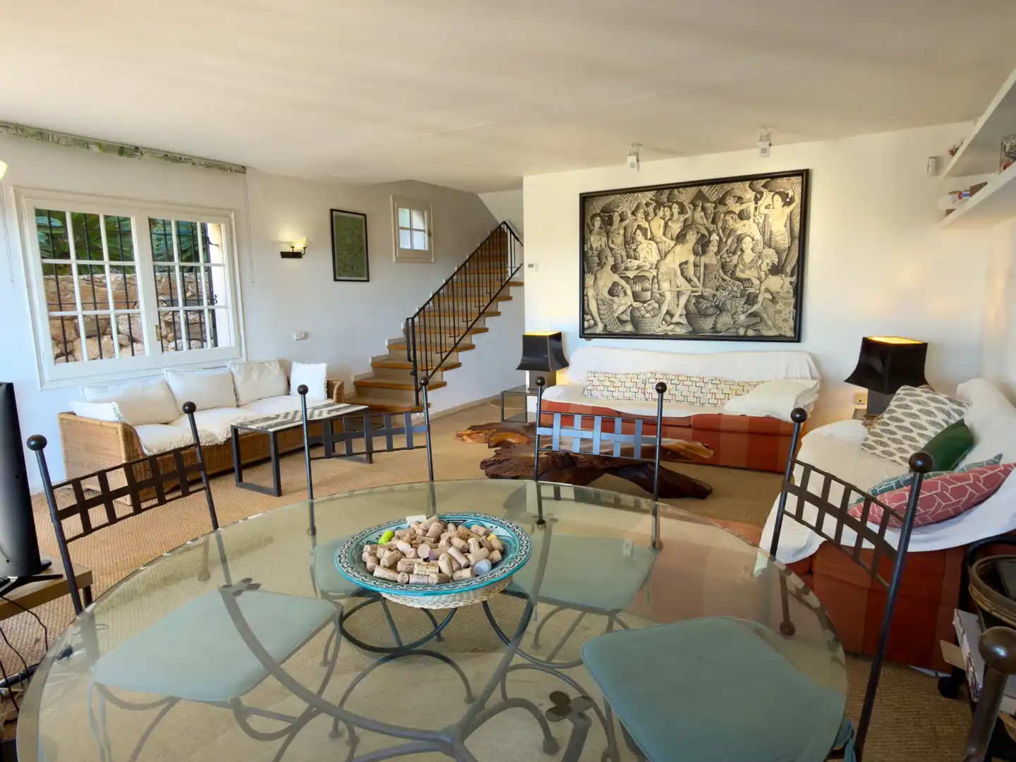 Sala d'estar de Casa adosada en venda en Palafrugell amb Jardí privat, Terrassa i Traster