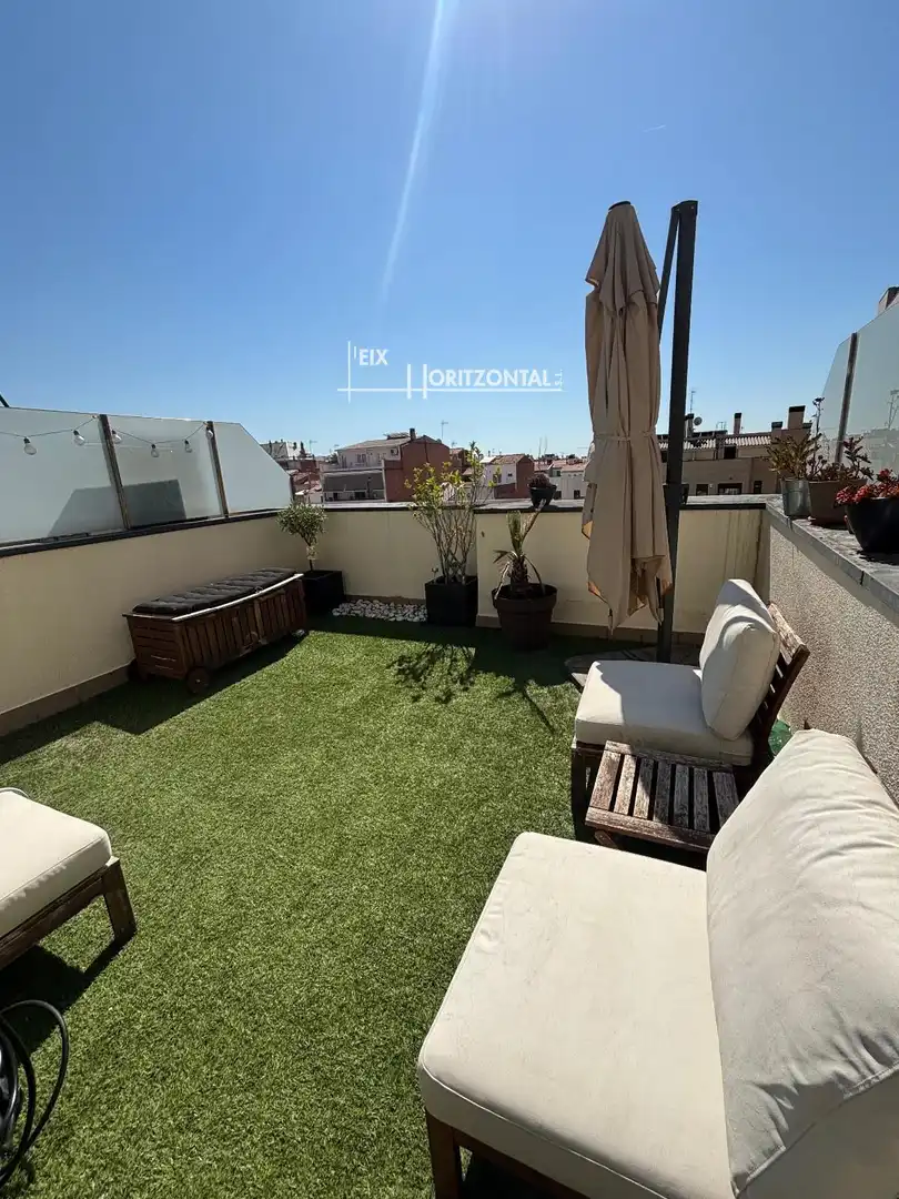 Terrassa de Dúplex de lloguer en Sabadell amb Aire condicionat, Calefacció i Moblat