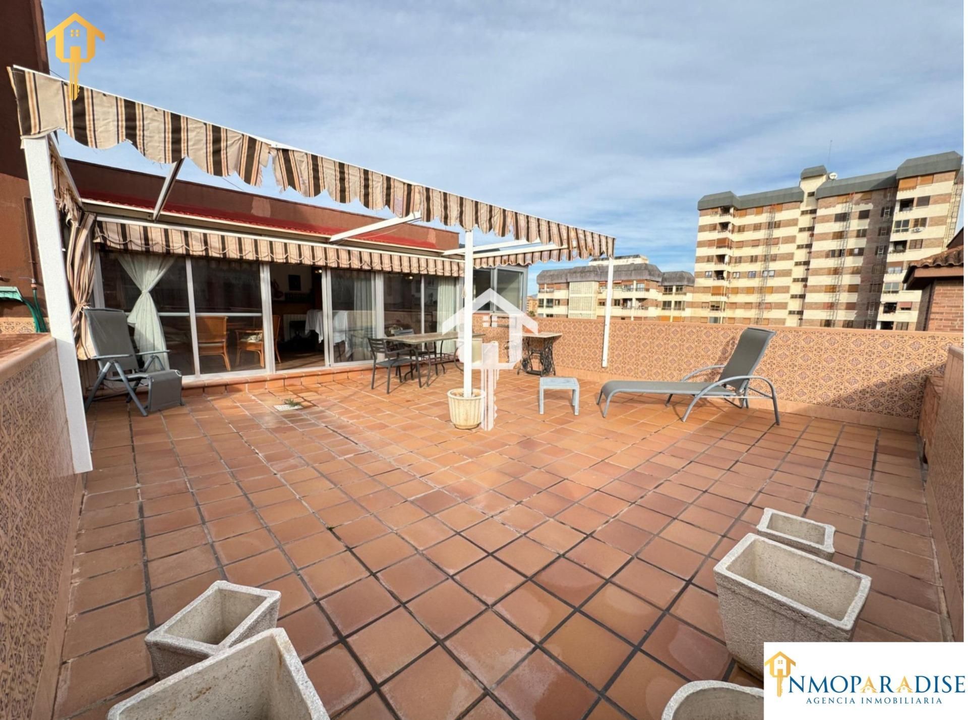 Terrace of Attic for sale in Alicante / Alacant  with Air Conditioner, Private garden and Parquet flooring