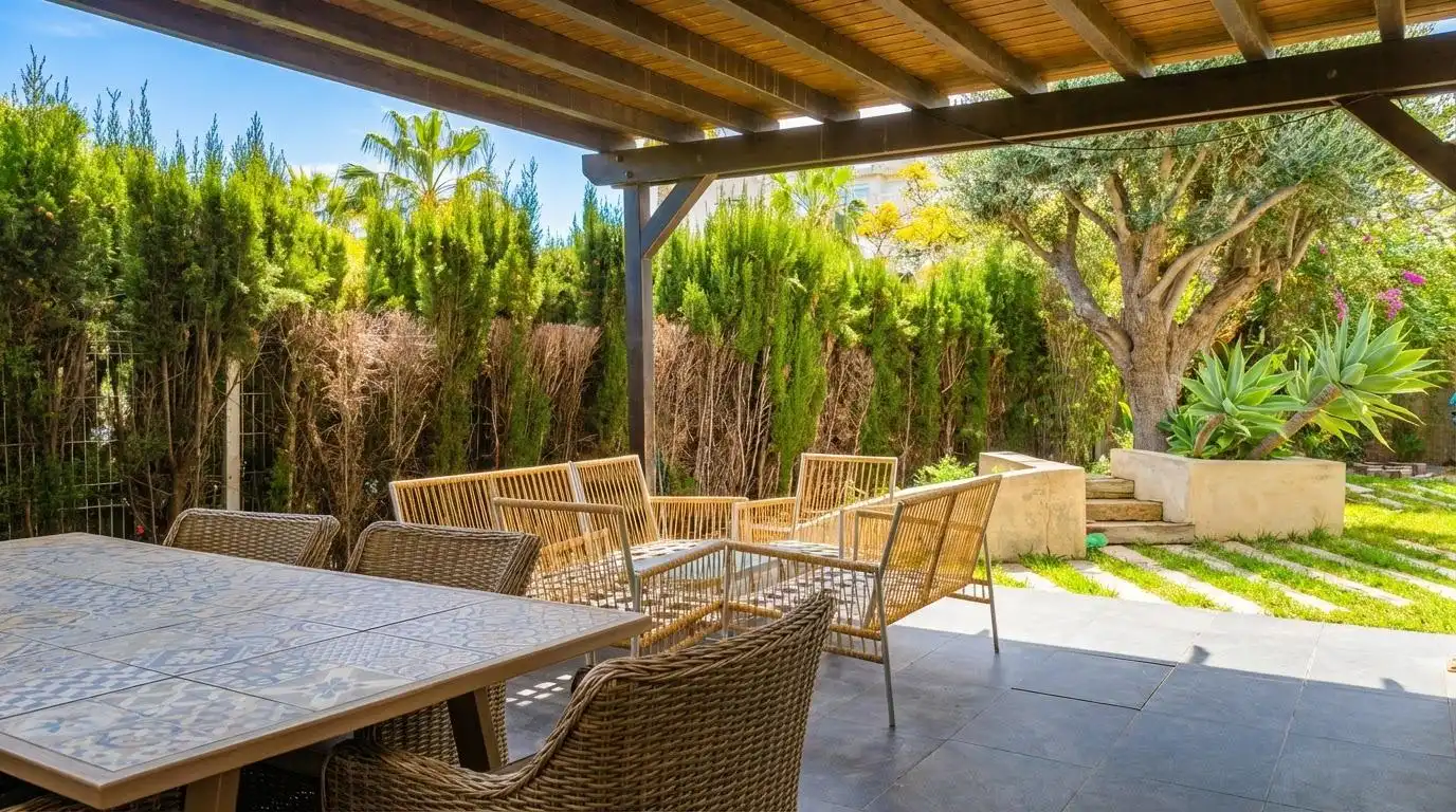 Terraza de Casa adosada en venta en Alicante / Alacant con Aire acondicionado, Jardín privado y Terraza