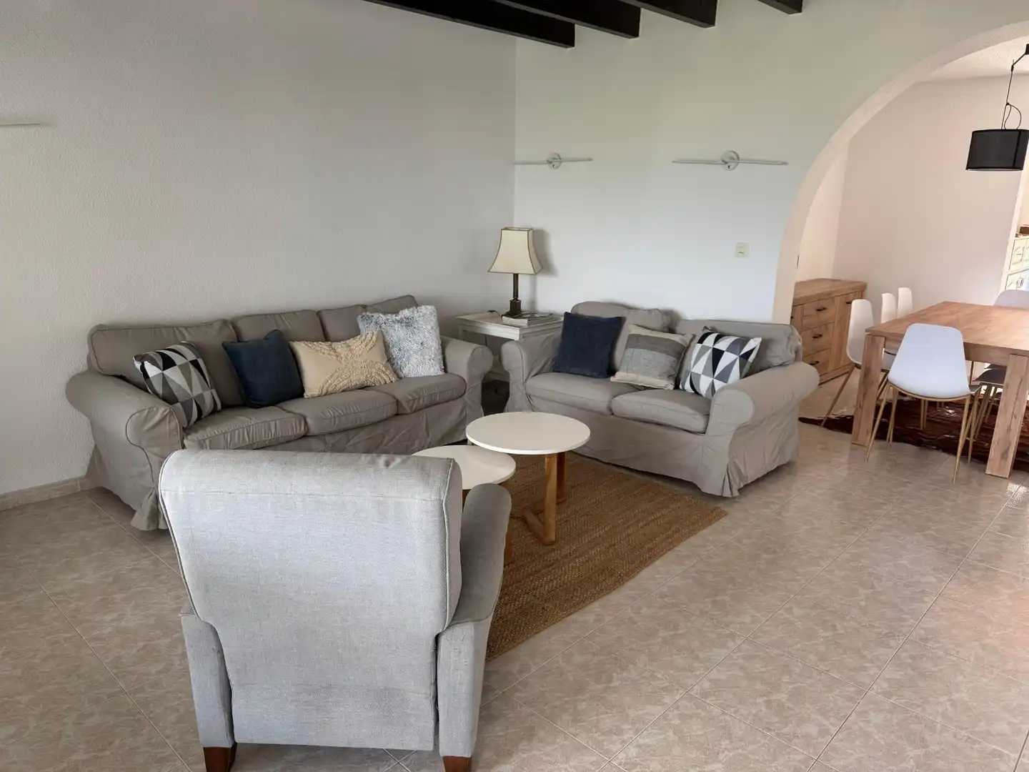 Wohnzimmer von Haus oder Chalet zur Miete in L'Alfàs del Pi mit Klimaanlage, Heizung und Privatgarten