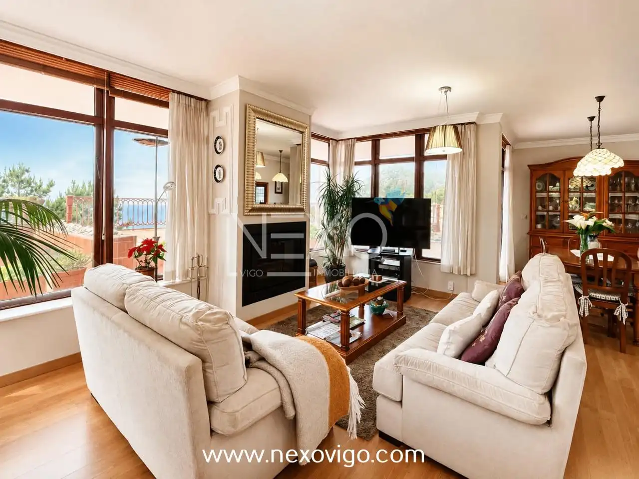 Wohnzimmer von Haus oder Chalet zum Verkauf in Cangas  mit Heizung, Privatgarten und Terrasse