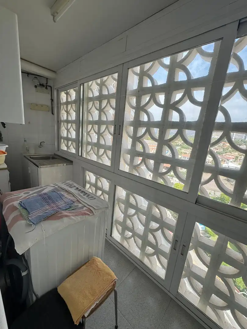 Terraza de Apartamento en venta en Benidorm con Aire acondicionado, Jardín privado y Amueblado