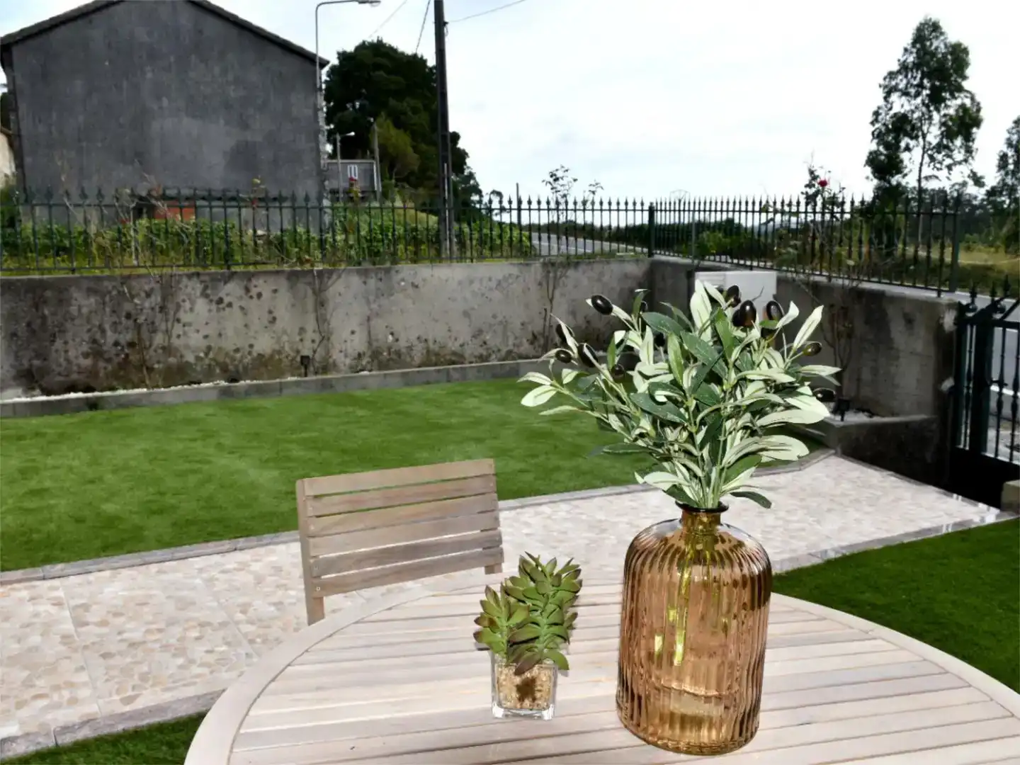 Terrasse von Wohnung zur Miete in Muxía mit Privatgarten, Parkett und Möbliert
