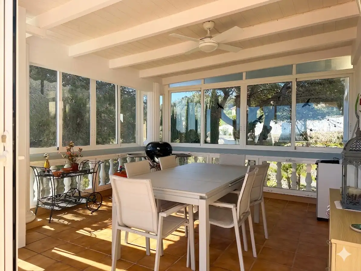 Dining room of Houses for sale in Dénia  with Air Conditioner, Private garden and Terrace