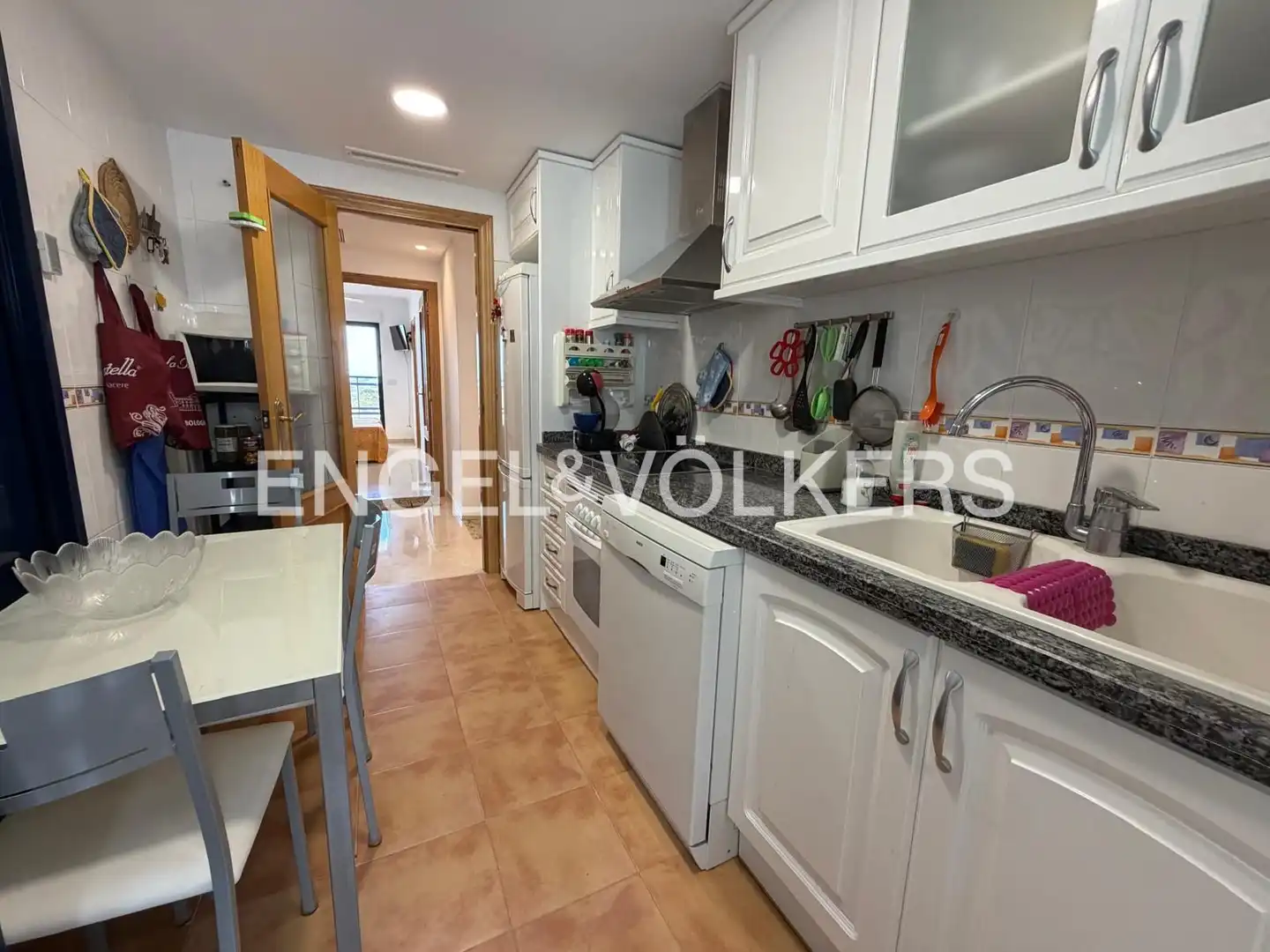 Kitchen of Flat for rent in Gandia  with Air Conditioner, Heating and Terrace